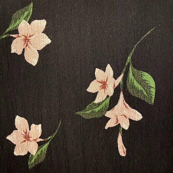 Floral Long Dress with high slit and tie back - Picture 4 of 7